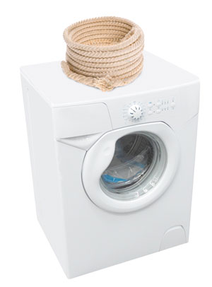 Rope on top of washing machine