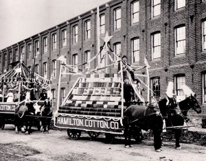 Parade Floats, Hamilton Cotton Co., 1889. Taken in Hamilton Ontario.